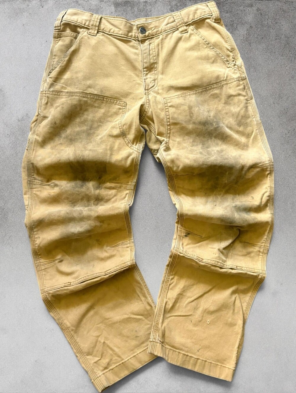 Carhartt Double Knee Carpenter Pants Size 32x30 Utility Canvas Relaxed Fit Faded